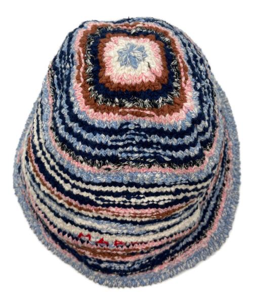 MARNI（マルニ）MARNI (マルニ) クロシェットバケットハット ネイビー サイズ:Lの古着・服飾アイテム