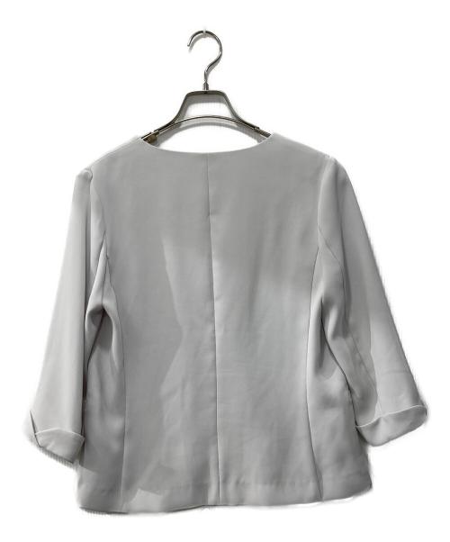 Apuweiser-riche（アプワイザーリッシェ）Apuweiser-riche (アプワイザーリッシェ) ノーカラージャケット グレー サイズ:2の古着・服飾アイテム