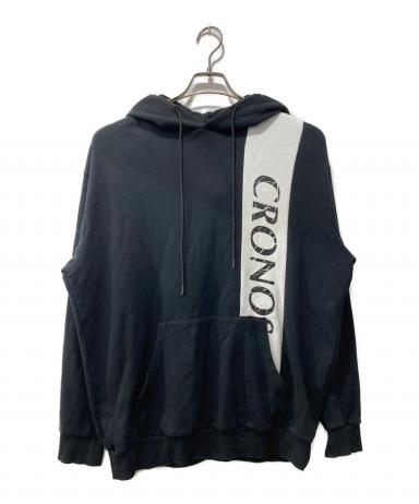 人気のLサイズ✨CRONOSクロノス プルオーバーパーカー バックロゴ ブラック 中古・古着通販】CRONOS (クロノス) プルオーバーパーカー ブラック