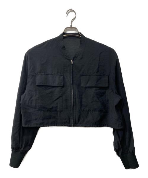 SALON adam et rope'（サロンアダムエロペ）SALON adam et rope' (サロンアダムエロペ) シアークロップドブルゾン ブラック サイズ:Fの古着・服飾アイテム
