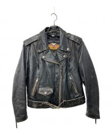 HARLEY-DAVIDSON（ハーレーダビッドソン）の古着「ダブルライダースジャケット」｜ブラック
