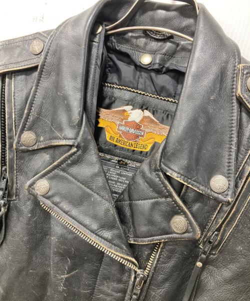 HARLEY-DAVIDSON（ハーレーダビッドソン）HARLEY-DAVIDSON (ハーレーダビッドソン) ダブルライダースジャケット ブラック サイズ:MWの古着・服飾アイテム