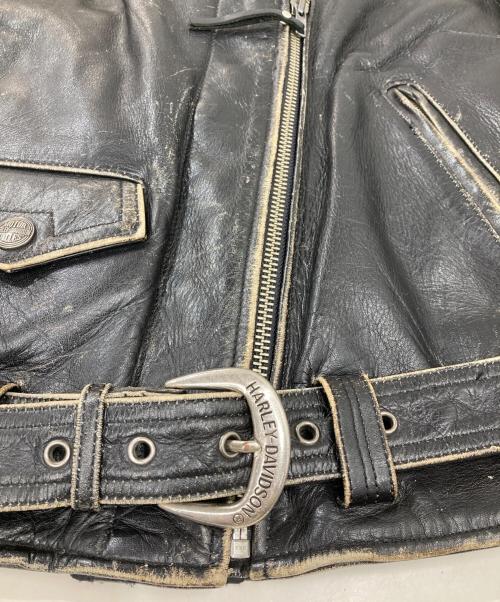 HARLEY-DAVIDSON（ハーレーダビッドソン）HARLEY-DAVIDSON (ハーレーダビッドソン) ダブルライダースジャケット ブラック サイズ:MWの古着・服飾アイテム