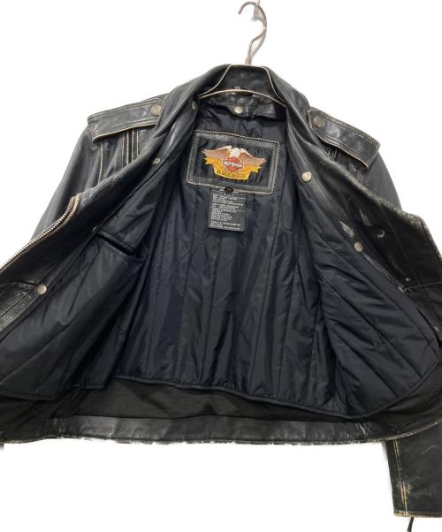 HARLEY-DAVIDSON（ハーレーダビッドソン）HARLEY-DAVIDSON (ハーレーダビッドソン) ダブルライダースジャケット ブラック サイズ:MWの古着・服飾アイテム