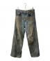 NVRFRGT（ネヴァーフォーゲット）の古着「3D TWISTED WIDE LEG JEANS MUD FADED」｜インディゴ/MUD FADED INDI