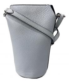 ECCO（エコー）の古着「レザーショルダーバッグ/Pot Bag Pebbled Leather」｜ブルー
