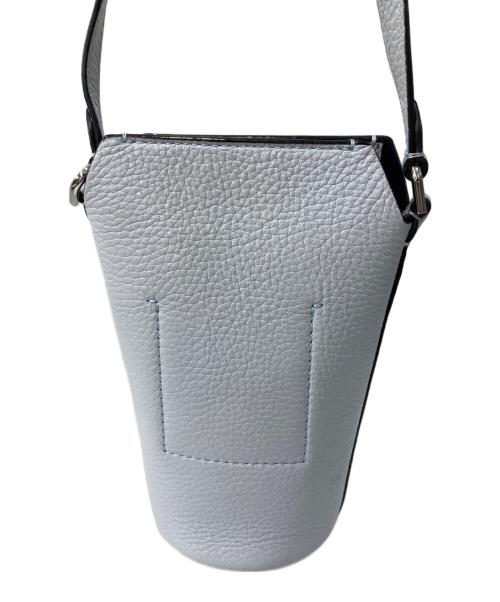 ECCO（エコー）ECCO (エコー) レザーショルダーバッグ/Pot Bag Pebbled Leather ブルーの古着・服飾アイテム