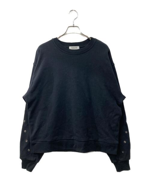 MONKEY TIME（モンキータイム）MONKEY TIME (モンキータイム) アイレット フレンチテリー クルーネック スウェット ブラック サイズ:Mの古着・服飾アイテム
