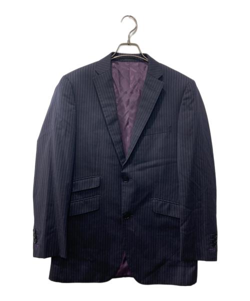 BURBERRY BLACK LABEL（バーバリーブラックレーベル）BURBERRY BLACK LABEL (バーバリーブラックレーベル) セットアップスーツ ブラック×パープル サイズ:SIZE 92-76-170の古着・服飾アイテム