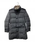 BURBERRY BLACK LABELバーバリーブラックレーベル）の古着「ラビットファー ダウンコート」｜グレー