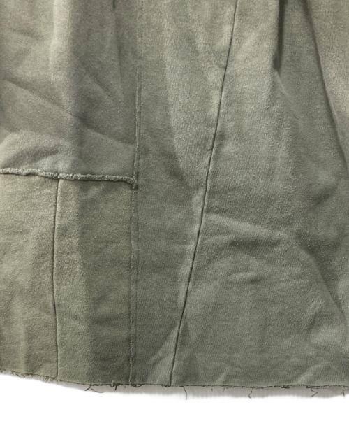 MALION VINTAGE（マリオンヴィンテージ）malion vintage (マリオンヴィンテージ) リメイクスウェットスカート カーキ サイズ:Fの古着・服飾アイテム