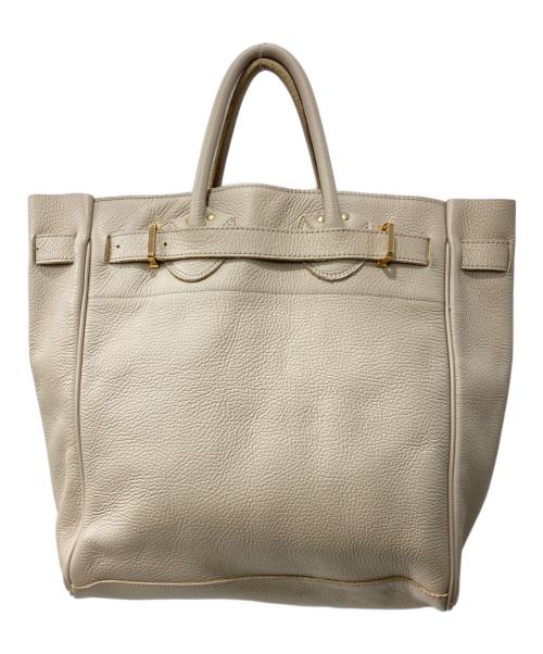 YOUNG & OLSEN The DRYGOODS STORE（ヤングアンドオルセン ザ ドライグッズストア）YOUNG & OLSEN The DRYGOODS STORE (ヤングアンドオルセン ザ ドライグッズストア) FRAMeWORK (フレームワーク) レザートートバッグ ベージュの古着・服飾アイテム