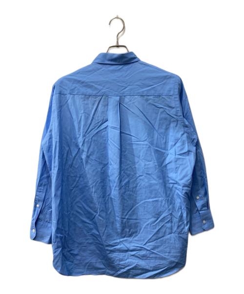 LOEFF（ロエフ）LOEFF (ロエフ) コットンブロード レギュラーシャツ ルーズフィット ブルーの古着・服飾アイテム