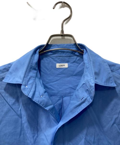 LOEFF（ロエフ）LOEFF (ロエフ) コットンブロード レギュラーシャツ ルーズフィット ブルーの古着・服飾アイテム