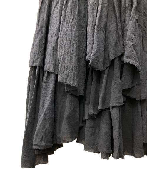 CASA FLINE（カーサフライン）CASA FLINE (カーサフライン) コットンティアードスカート グレー サイズ:Fの古着・服飾アイテム