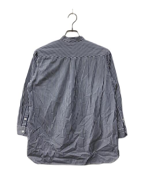 STEVEN ALAN（スティーブンアラン）STEVEN ALAN (スティーブンアラン) ストライプバンドカラーシャツ ネイビー サイズ:Mの古着・服飾アイテム