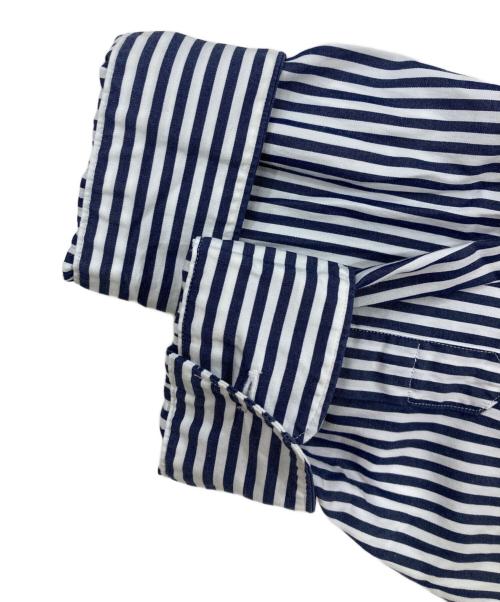 STEVEN ALAN（スティーブンアラン）STEVEN ALAN (スティーブンアラン) ストライプバンドカラーシャツ ネイビー サイズ:Mの古着・服飾アイテム