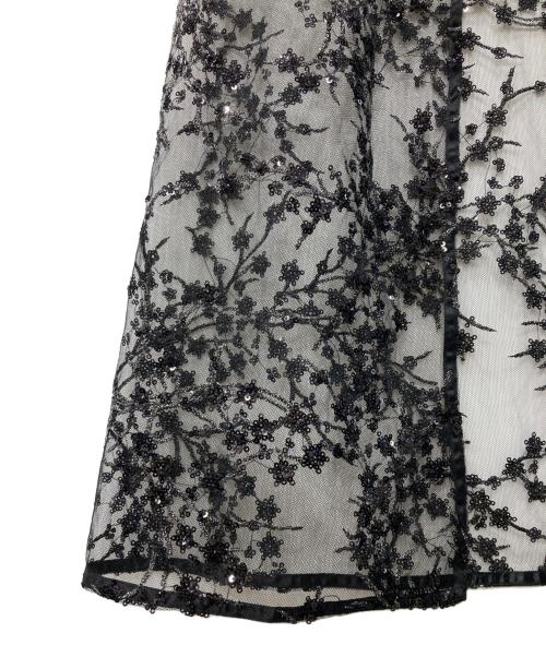 yae（ヤエ）yae (ヤエ) Flower spangle wrap skirt/フラワースパンコールラップスカート ブラック サイズ:表記なしの古着・服飾アイテム