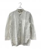 ISSEY MIYAKE MENイッセイミヤケメン）の古着「80s/プルオーバーストライプシャツ」｜ブルー×ホワイト