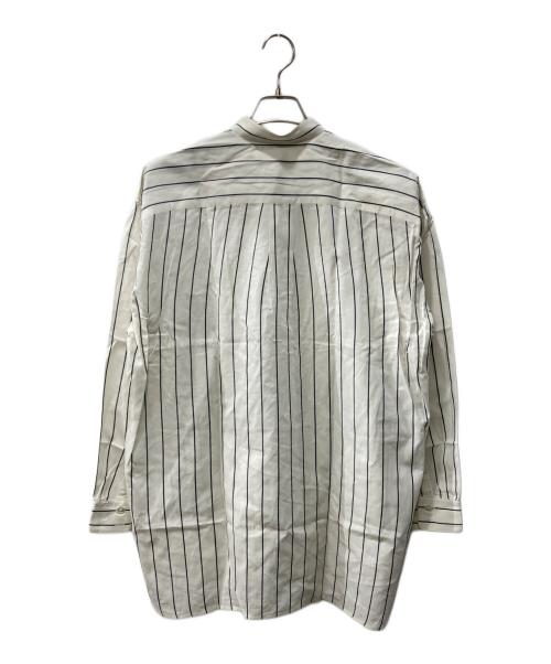 ISSEY MIYAKE MEN（イッセイミヤケメン）ISSEY MIYAKE MEN (イッセイミヤケメン) 80s/プルオーバーストライプシャツ ブルー×ホワイト サイズ:Mの古着・服飾アイテム