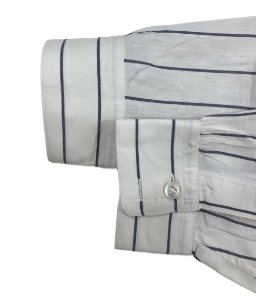 ISSEY MIYAKE MEN（イッセイミヤケメン）ISSEY MIYAKE MEN (イッセイミヤケメン) 80s/プルオーバーストライプシャツ ブルー×ホワイト サイズ:Mの古着・服飾アイテム