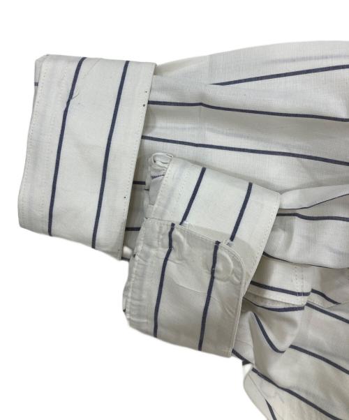 ISSEY MIYAKE MEN（イッセイミヤケメン）ISSEY MIYAKE MEN (イッセイミヤケメン) 80s/プルオーバーストライプシャツ ブルー×ホワイト サイズ:Mの古着・服飾アイテム