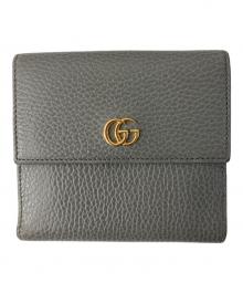 GUCCI（グッチ）の古着「GGマーモント/3つ折り財布」｜グレー