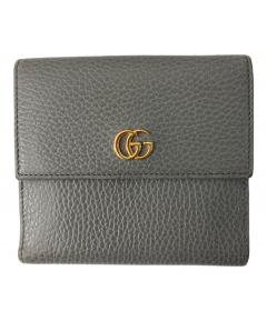 中古・古着通販】GUCCI (グッチ) 3つ折り財布 GGマーモント グレー