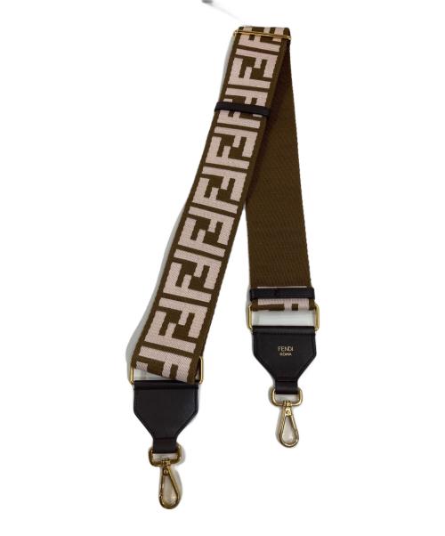 FENDI（フェンディ）FENDI (フェンディ) ショルダー ユー/ロゴストラップ ブラウンの古着・服飾アイテム