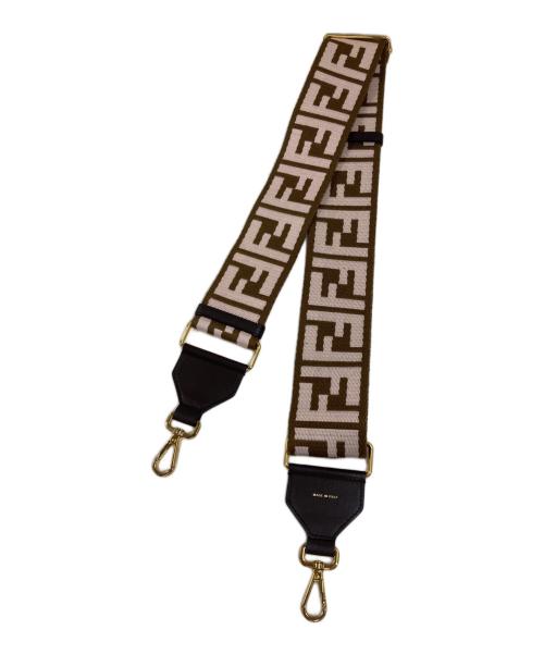 FENDI（フェンディ）FENDI (フェンディ) ショルダー ユー/ロゴストラップ ブラウンの古着・服飾アイテム
