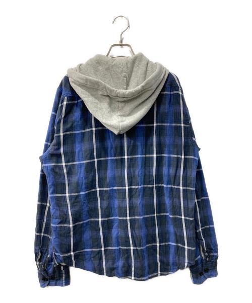 Denim & Supply Ralph Lauren（デニム＆サプライ ラルフローレン）Denim & Supply Ralph Lauren (デニム＆サプライ ラルフローレン) フーデッドチェックシャツ ネイビー サイズ:Mの古着・服飾アイテム