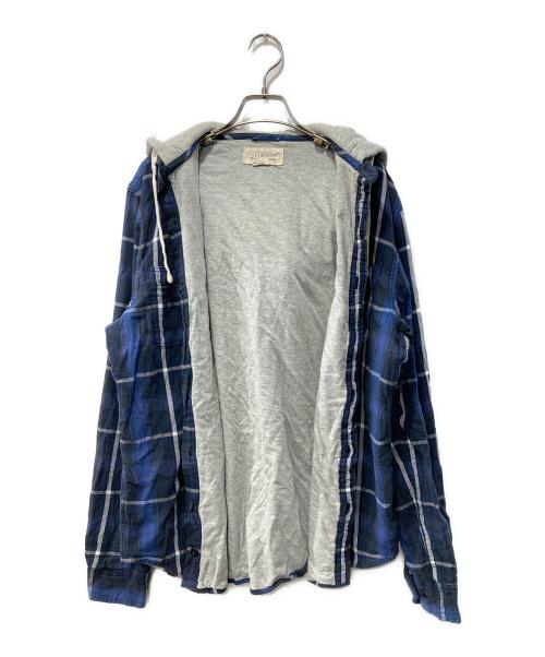 Denim & Supply Ralph Lauren（デニム＆サプライ ラルフローレン）Denim & Supply Ralph Lauren (デニム＆サプライ ラルフローレン) フーデッドチェックシャツ ネイビー サイズ:Mの古着・服飾アイテム