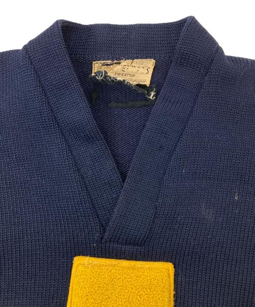 LETTERMAN SWEATER（レターマンセーター）LETTERMAN SWEATER (レターマンセーター) 50s-60s/ニット ネイビー サイズ:表記不明の古着・服飾アイテム
