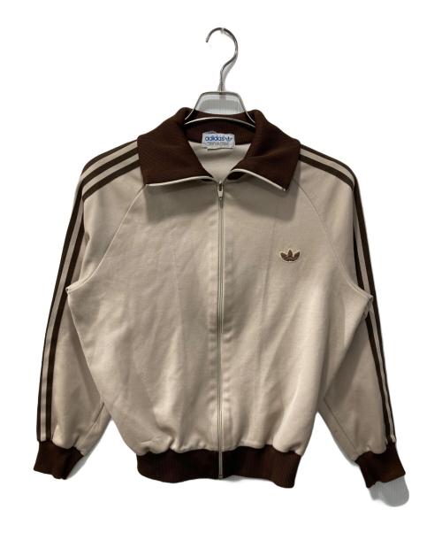 adidas（アディダス）adidas (アディダス) トラックジャケット/80s ベージュ×ブラウン サイズ:３号の古着・服飾アイテム