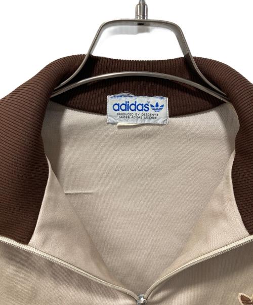 adidas（アディダス）adidas (アディダス) トラックジャケット/80s ベージュ×ブラウン サイズ:３号の古着・服飾アイテム