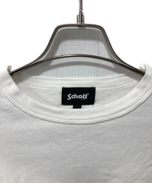 Schott（ショット）Schott (ショット) 半袖 ピグメント Tシャツ ホワイト サイズ:Lの古着・服飾アイテム