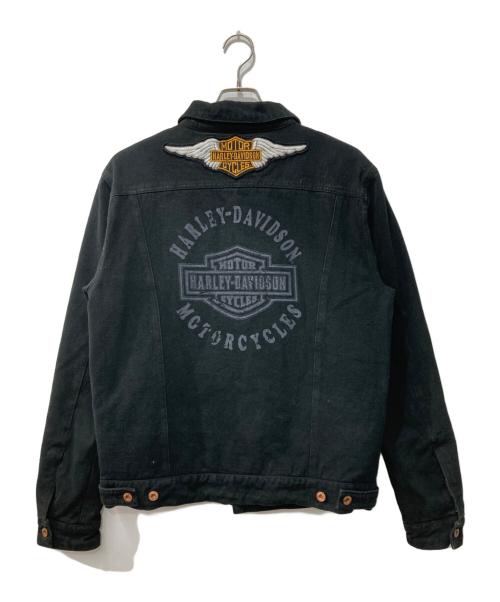 HARLEY-DAVIDSON（ハーレーダビッドソン）HARLEY-DAVIDSON (ハーレーダビッドソン) 中綿デニムジャケット ブラック サイズ:Mの古着・服飾アイテム