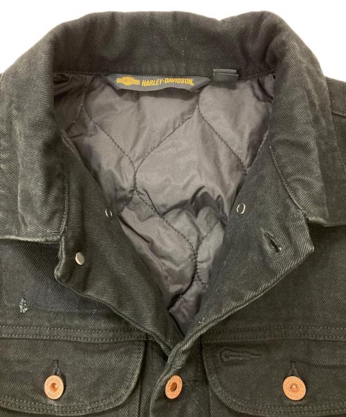 HARLEY-DAVIDSON（ハーレーダビッドソン）HARLEY-DAVIDSON (ハーレーダビッドソン) 中綿デニムジャケット ブラック サイズ:Mの古着・服飾アイテム