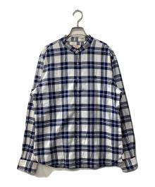 BROOKS BROTHERS Red Fleece（ブルックスブラザーズレッドフリース）の古着「バンドカラーシャツ」｜ネイビー