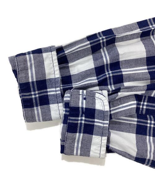 BROOKS BROTHERS Red Fleece（ブルックスブラザーズレッドフリース）BROOKS BROTHERS Red Fleece (ブルックスブラザーズレッドフリース) バンドカラーシャツ ネイビー サイズ:Lの古着・服飾アイテム