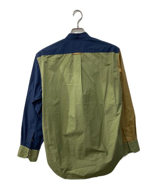 MACKINTOSH PHILOSOPHY（マッキントッシュ フィロソフィー）MACKINTOSH PHILOSOPHY (マッキントッシュ フィロソフィー) バンドカラーシャツ カーキ サイズ:40の古着・服飾アイテム