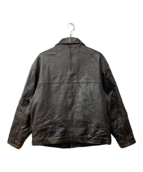 THE TERRITORY AHEAD（ザ テリトリー アヘッド）THE TERRITORY AHEAD (ザ テリトリー アヘッド) レザージャケット ブラウン サイズ:Mの古着・服飾アイテム