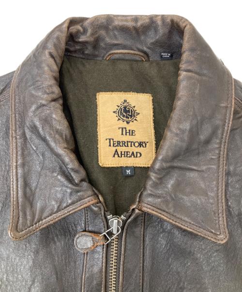 THE TERRITORY AHEAD（ザ テリトリー アヘッド）THE TERRITORY AHEAD (ザ テリトリー アヘッド) レザージャケット ブラウン サイズ:Mの古着・服飾アイテム