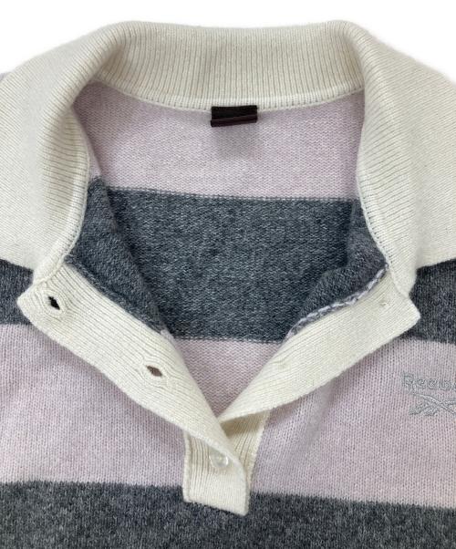 REEBOK（リーボック）REEBOK (リーボック) FRAY ID (フレイ アイディー) ラガーカラーポロニットプルオーバー グレー サイズ:Fの古着・服飾アイテム