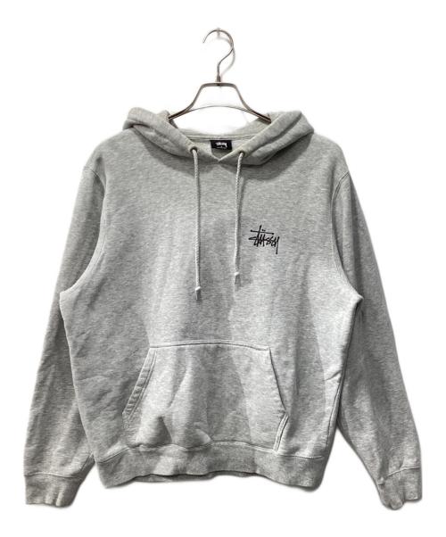 stussy（ステューシー）stussy (ステューシー) ロゴプルオーバーパーカー グレー サイズ:Sの古着・服飾アイテム