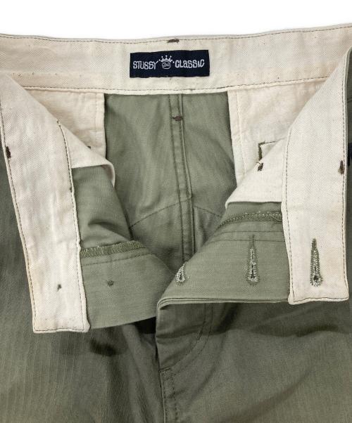STUSSY CLASSIC（ステューシー）STUSSY CLASSIC (ステューシー) ヘリンボーンツイルパンツ グリーン サイズ:32の古着・服飾アイテム