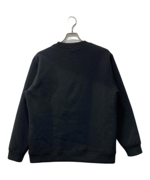 BLACK LABEL CRESTBRIDGE（ブラックレーベル クレストブリッジ）BLACK LABEL CRESTBRIDGE (ブラックレーベル クレストブリッジ) チェックニットドッキングスウェットシャツ ブラック サイズ:Lの古着・服飾アイテム