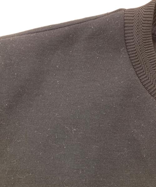 BLACK LABEL CRESTBRIDGE（ブラックレーベル クレストブリッジ）BLACK LABEL CRESTBRIDGE (ブラックレーベル クレストブリッジ) チェックニットドッキングスウェットシャツ ブラック サイズ:Lの古着・服飾アイテム