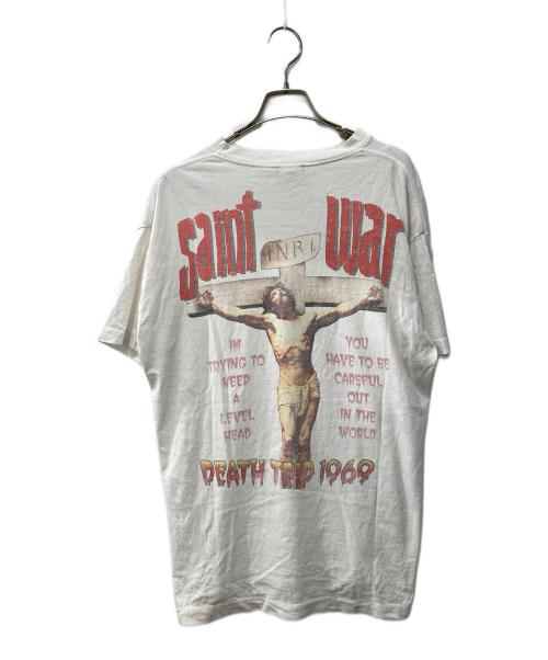 SAINT MICHAEL（セントマイケル）SAINT MICHAEL (セントマイケル) ダメージプリントtシャツ/SAINT WAR ホワイト サイズ:Mの古着・服飾アイテム