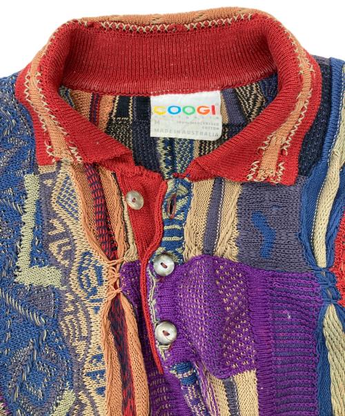 Coogi（クージー）Coogi (クージー) 90s/3Dポロニット レッド サイズ:Mの古着・服飾アイテム
